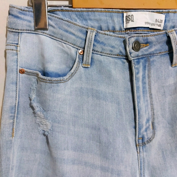 RSQ Sydney Crop Flare High Rise Light Wash Jeans - Picture 5 of 11